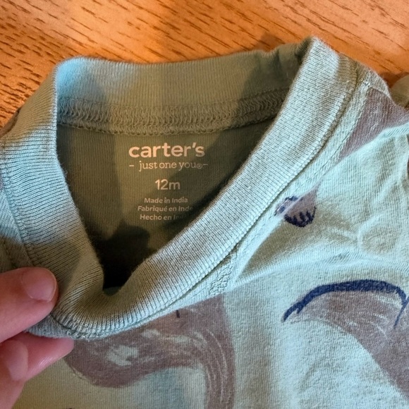 Baby Boy Spring/Summer Dinosaur One-Piece Romper Carter's 12 Months - Picture 3 of 3